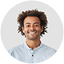 Man in gray circle