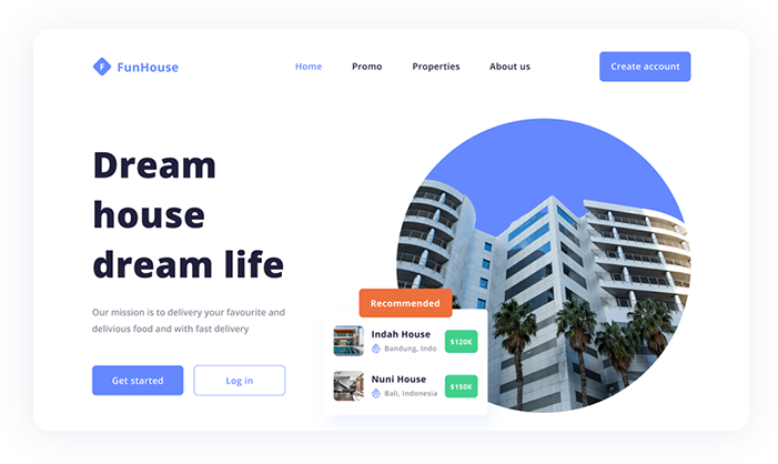 Website template for a realtor website