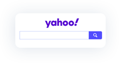Yahoo! logo with search bar