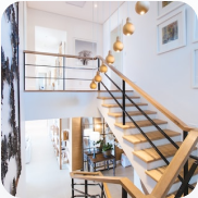 Stock photo sample of a stair case on the inside of a home
