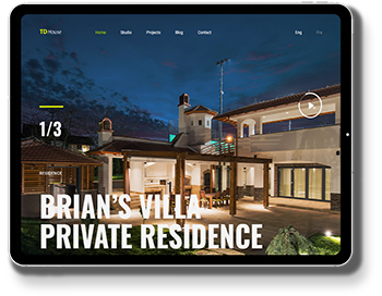 Real estate website being shown on a tablet