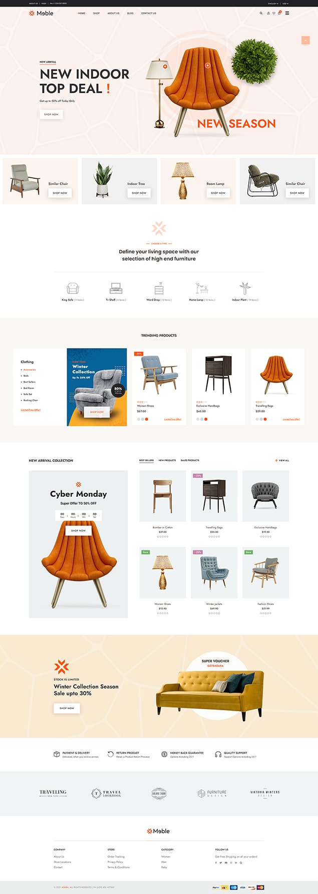 Furniture E-Commerce Store Website Design