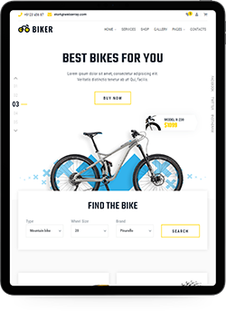 Responsive website design for tablets