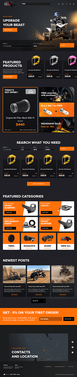 ORV HQ Shipping Website Development